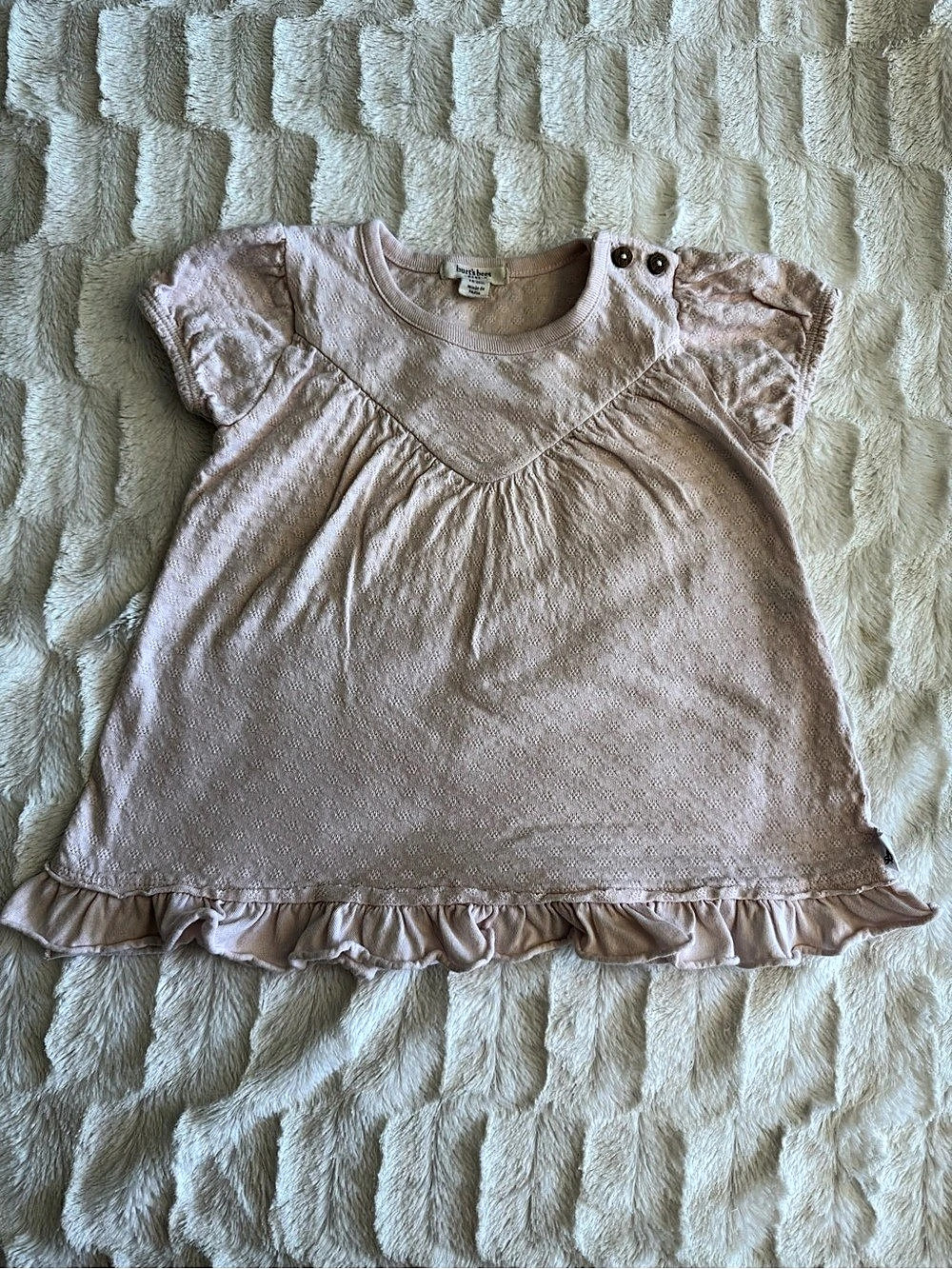 Burt's Bees Baby Pink Dress & Bloomers 12-18 mo